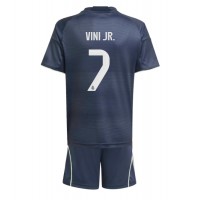 Camisa de time de futebol Real Madrid Vinicius Junior #7 Replicas 2º Equipamento Infantil 2025-26 Manga Curta (+ Calças curtas)